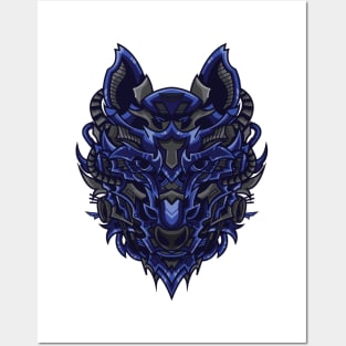 Blue wolf Posters and Art